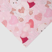 Valentine's Day Teddy Bear XOXO Herzmuster Seidenpapier (Detail)