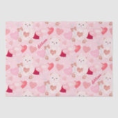 Valentine's Day Teddy Bear XOXO Herzmuster Seidenpapier (Vorderseite)