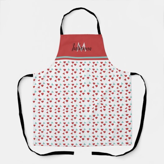 Valentine's Day Theme Herz Confetti Muster Schürze (Vorderseite)