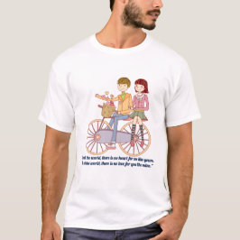 Valentine's Day Theme Paar Design T-Shirt