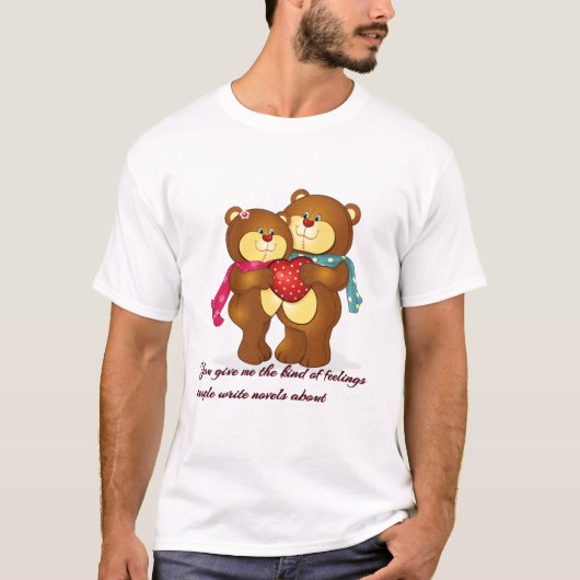 Valentine's Day Theme Paar Design T-Shirt (Vorderseite)