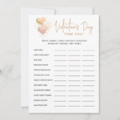 Valentine's Day Think Fast, Think Quick Party Card Einladung (Vorderseite)