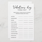 Valentine's Day Think Fast, Think Quick Party Spie (Vorne/Hinten)