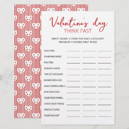Valentine's Day Think Fast, Think Quick Party Spie