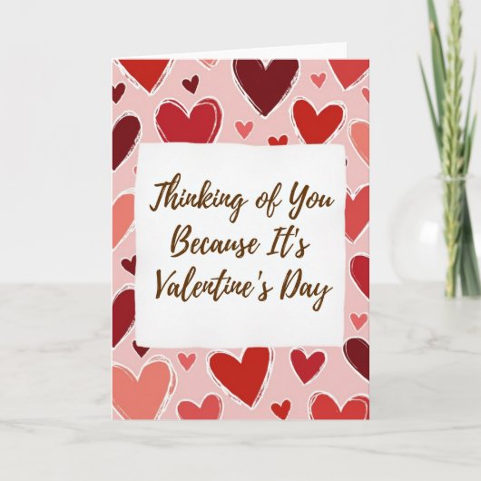 Valentines Day Thinking Of You Card Karte (Vorderseite)