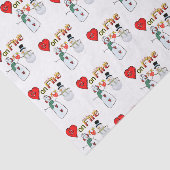 Valentine's Day Tissue Liebe Hört Schneemann Seidenpapier (Ausschnitt)