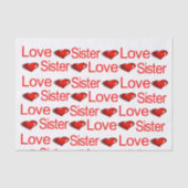 Valentine's Day Tissue Liebe SisterRed Hearts Seidenpapier (Vorderseite)