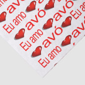 Valentine's Day Tissue Paper Liebe Avô Red Hearts Seidenpapier (Ausschnitt)