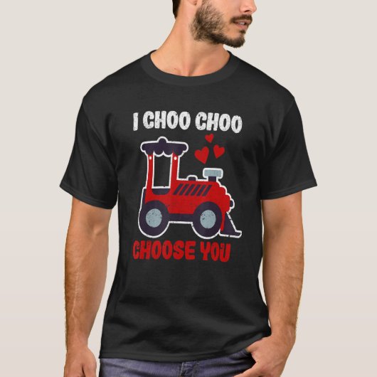 Valentine's Day Train  Couples I Choo Choo Choose  T-Shirt (Vorderseite)