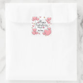 Valentines Day Treat Stickers With Hearts Girly (Tasche)