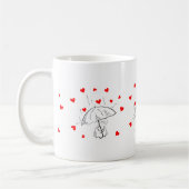 Valentine's Day Umbrella Red Hearts Mugs Kaffeetasse (Links)