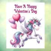 Valentine's Day Unicorn Window Cling Fensteraufkleber (Blatt 3)