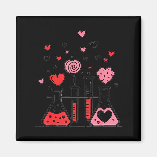 Valentines Day Vibes Science Teacher 100 Days Of S Magnet (Vorne)