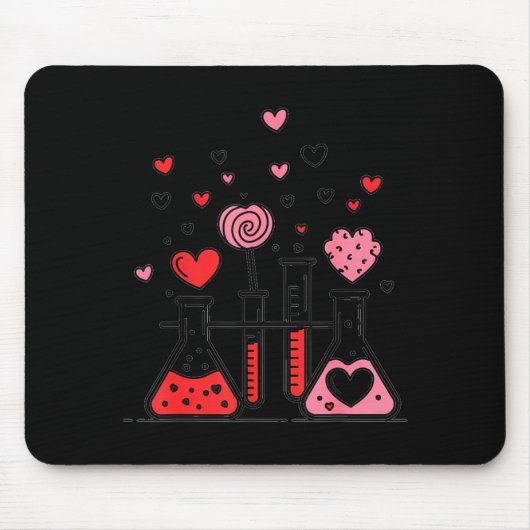 Valentines Day Vibes Science Teacher 100 Days Of S Mousepad (Vorne)