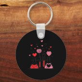 Valentines Day Vibes Science Teacher 100 Days Of S Schlüsselanhänger (Vorderseite)