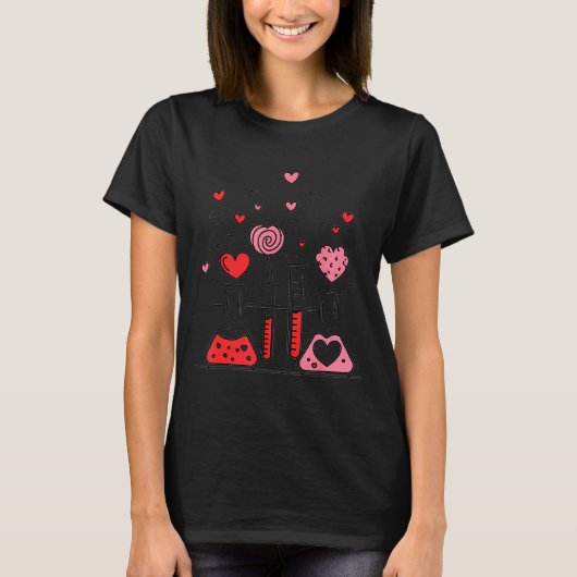 Valentines Day Vibes Science Teacher 100 Days Of S T-Shirt (Vorderseite)