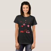 Valentines Day Vibes Science Teacher 100 Days Of S T-Shirt (Vorne ganz)