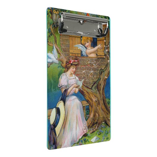 VALENTINE'S DAY ~ Vintages Kunstwerk ~ Mini Klemmbrett (Schrägansicht)