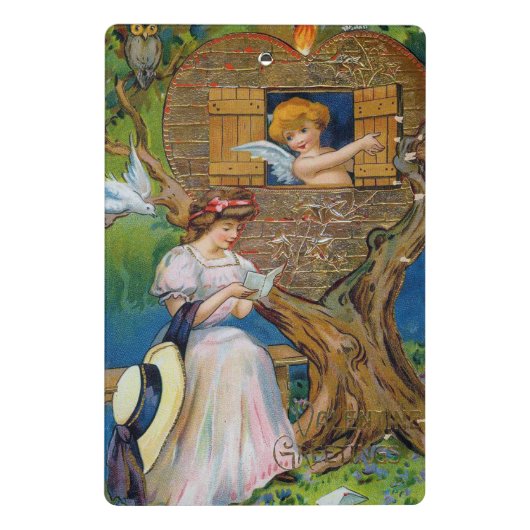 VALENTINE'S DAY ~ Vintages Kunstwerk ~ Mini Klemmbrett (Rückseite)