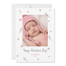 Valentine's Day Watercolor Hearts Baby Foto
