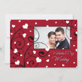 Valentine's Day Wedding Invitation Photo Cards Einladung (Rückseite)