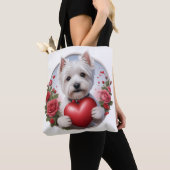 Valentine's Day Westie with heart Tasche (Von Nahem)