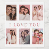 Valentine's Day Wine Labels | Custom Couple Photos Weinetikett (Einzelnes Label)