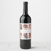 Valentine's Day Wine Labels | Custom Couple Photos Weinetikett (Vorderseite)