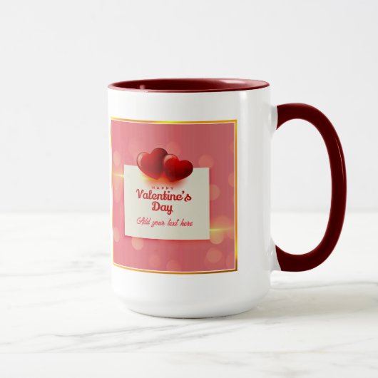 Valentine's Day With Red Hearts I Romantic Love Tasse (Rechts)