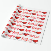 Valentine's Day Wrapping Paper Amo mi Suegra Geschenkpapier (Ungerollt)
