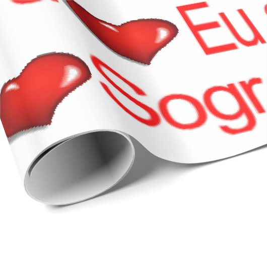 Valentine's Day Wrapping Paper EU amo Sogra Mutter Geschenkpapier (Rolleneckpunkt)
