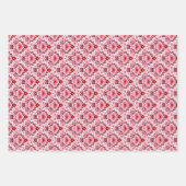 Valentines Day Wrapping Paper Flat Sheet Set of 3 Geschenkpapier Set (Vorderseite)
