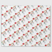 Valentine's Day Wrapping Paper Heart Fire Snowman Geschenkpapier (Flach)