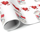 Valentine's Day Wrapping Paper Kitten Geschenkpapier (Rolleneckpunkt)