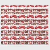 Valentine's Day Wrapping Paper Kuh Red Hearts Geschenkpapier (Flach)
