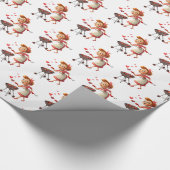 Valentine's Day Wrapping Paper Lady Red Hearts Geschenkpapier (Ecke)
