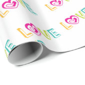 Valentine's Day Wrapping Paper Liebe Herz Geschenkpapier (Rolleneckpunkt)