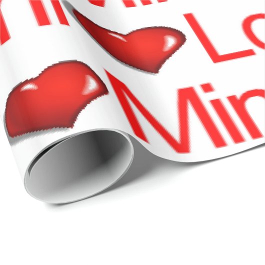 Valentine's Day Wrapping Paper Liebe Mimi Hört Geschenkpapier (Rolleneckpunkt)