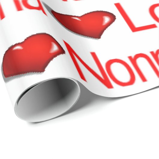 Valentine's Day Wrapping Paper Liebe Nonna Hört Geschenkpapier (Rolleneckpunkt)