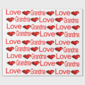 Valentine's Day Wrapping Paper Liebe Oma Herz Geschenkpapier (Flach)