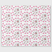 Valentine's Day Wrapping Paper Mäuse Geschenkpapier (Flach)