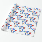 Valentine's Day Wrapping Paper Pinguin Hearts Geschenkpapier (Ungerollt)