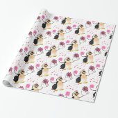 Valentine's Day Wrapping Paper Pinguin Hearts Geschenkpapier (Ungerollt)