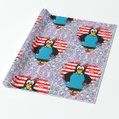 Valentine's Day Wrapping Paper Pinguin Hearts Geschenkpapier (Ungerollt)
