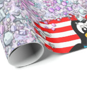 Valentine's Day Wrapping Paper Pinguin Hearts Geschenkpapier (Rolleneckpunkt)