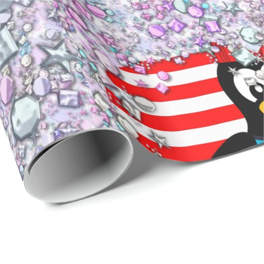 Valentine's Day Wrapping Paper Pinguin Hearts Geschenkpapier (Rolleneckpunkt)