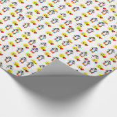 Valentine's Day Wrapping Paper Pinguin Hearts Geschenkpapier (Ecke)