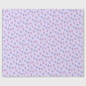 Valentine's Day Wrapping Paper Pink & PurpleHearts Geschenkpapier (Flach)