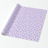Valentine's Day Wrapping Paper Pink & PurpleHearts Geschenkpapier (Ungerollt)