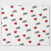 Valentine's Day Wrapping Paper Roll Geschenkpapier (Flach)